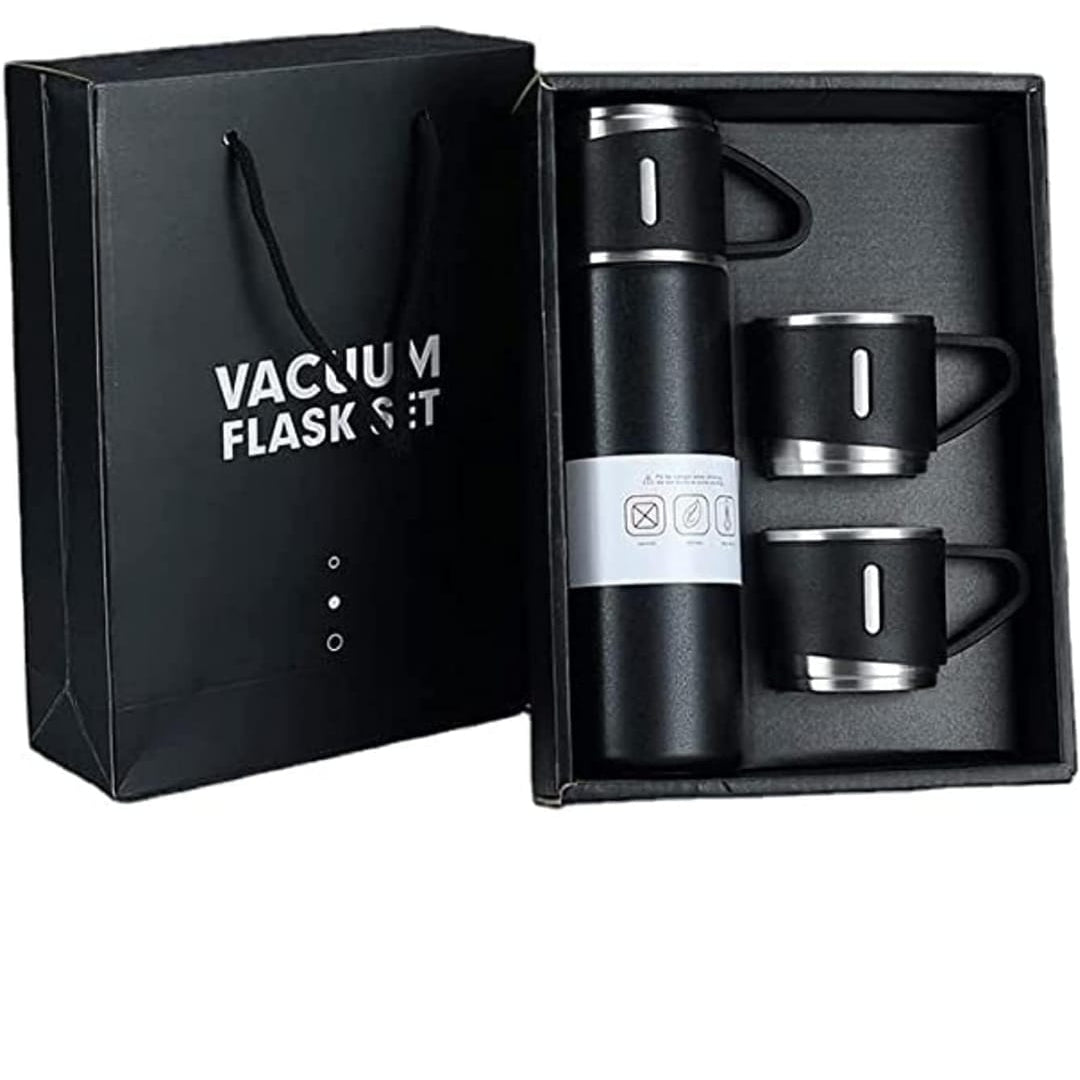 Personalized cattle Gift Set with 2 Mugs – Stainless Steel Travel Bottle & Cups in Premium Gift Box"