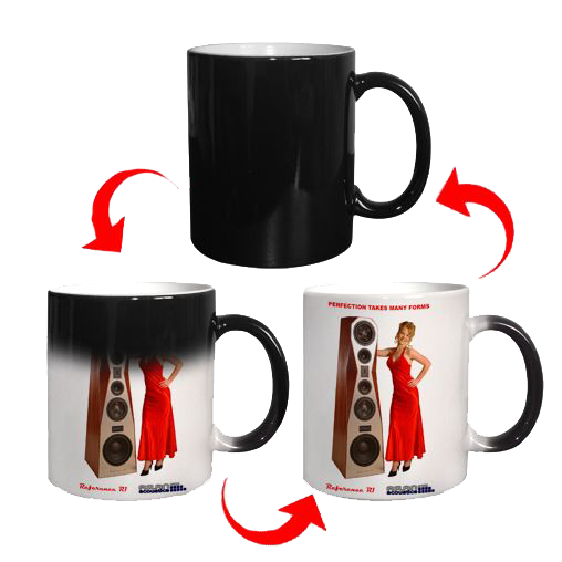 "Pour in your favorite hot beverage, and reveal the hidden photo! Your personalized image appears like magic as the mug heats up."