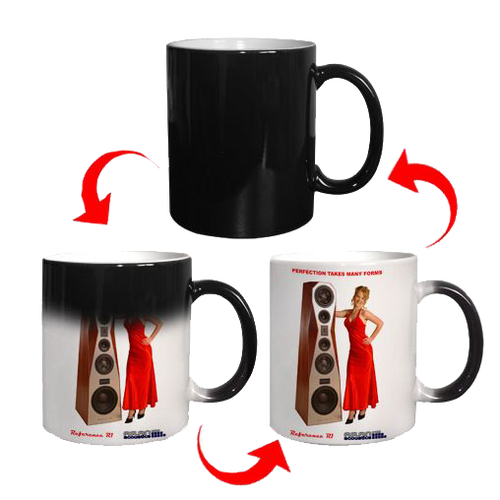 "Pour in your favorite hot beverage, and reveal the hidden photo! Your personalized image appears like magic as the mug heats up."